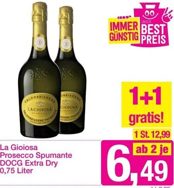 Sutterlüty La Gioiosa Prosecco Spumante DOCG Extra Dry 0,75 Liter Angebot