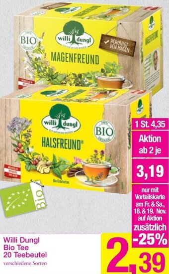 Sutterlüty Willi Dungl Bio Tee 20 Teebeutel Angebot