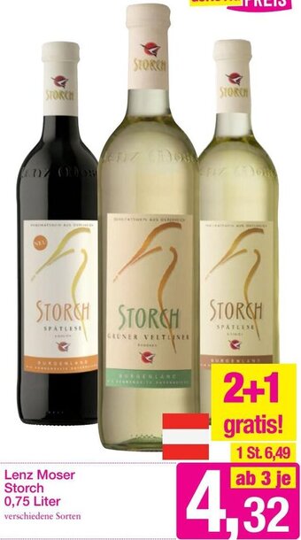 Sutterlüty Lenz Moser Storch 0,75 Liter Angebot