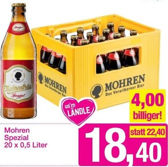 Sutterlüty Mohren Spezial 20 x 0,5 Liter Angebot