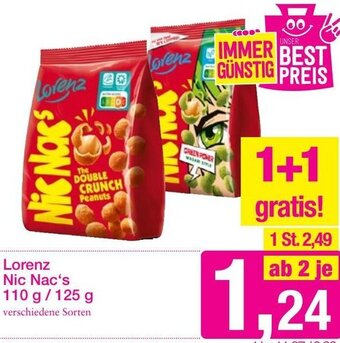 Sutterlüty Lorenz Nic Nac's 110 g/ 125 g Angebot