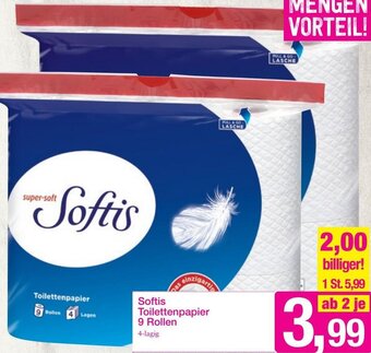 Sutterlüty Softis Toilettenpapier 9 Rollen Angebot