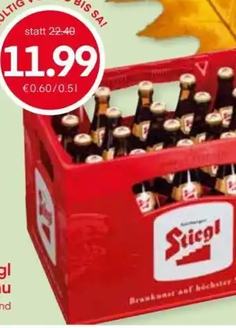 MPreis Stiegl Goldbräu 20 x 0,5 Liter Angebot