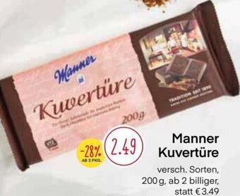 MPreis Manner Kuvertüre 200 g Angebot