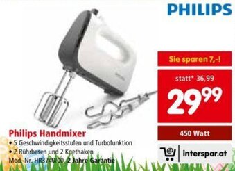 Interspar Philips Handmixer Angebot