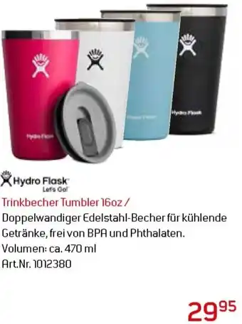 Sport 2000 Hydro Flask Trinkbecher Tumbler 16oz 470ml Angebot