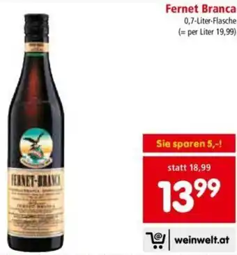Interspar Fernet Branca 0.7 liter Angebot