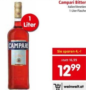 Interspar Campari Bitter 1 Liter Angebot