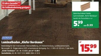 Hagebau Renovo Laminatboden ,,Kiefer Bordeaux" Angebot