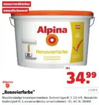 Hagebau Alpina Renovierfarbe Angebot