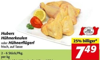 Nah&Frisch Hubers Hühnerkeulen oder Hühnerflügerl per kg Angebot