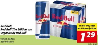 Nah&Frisch Red Bull, Red Bull The Edition oder Organics by Red Bull 250ml Angebot