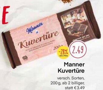 MPreis Manner Kuvertüre 200 g Angebot
