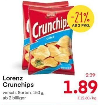 MPreis Lorenz Crunchips 150g Angebot