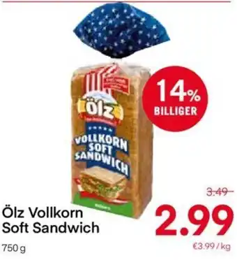 MPreis Ölz Vollkorn Soft Sandwich 750 g Angebot