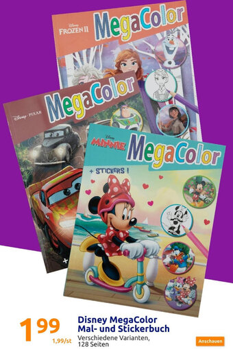 Action Disney MegaColor Mal-und Stickerbuch Angebot