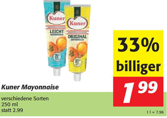 Nah&Frisch Kuner Mayonnaise 250ml Angebot