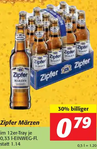 Nah&Frisch Zipfer Märzen 0,33l Angebot