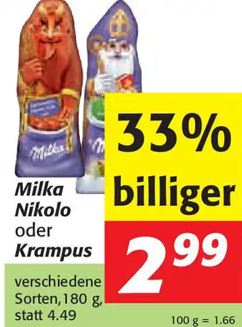 Nah&Frisch Milka Nikolo oder Krampus 180g Angebot