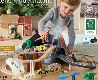 Lidl Holz eisenbahn-set dinoland/city-express Angebot