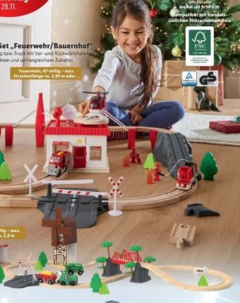 Lidl Holz eisenbahn-set feuerwehr Angebot