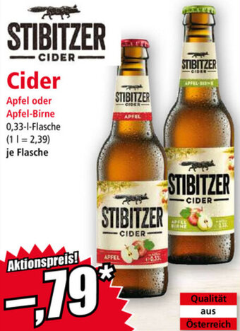 Norma Stibitzer Cider Angebot