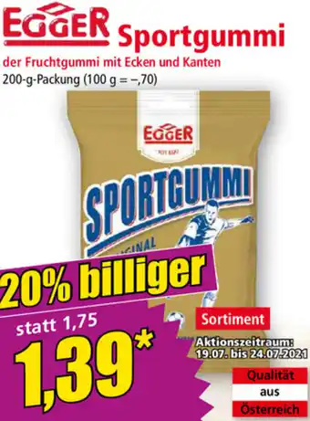 Norma Egger Sportgummi 200g Angebot