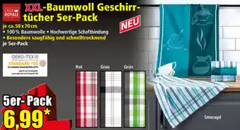 Norma XXL-Baumwoll Geschirrtücher 5er-Pack Angebot