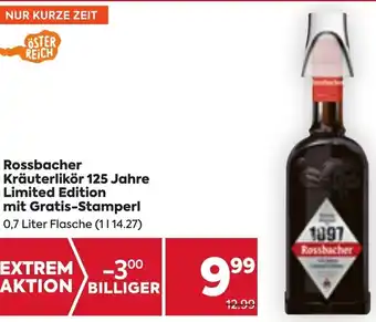 MERKUR Markt Rossbacher Kräuterlikör 125 Jahre Limited Edition mit Gratis-Stamperl 0,7 Liter Angebot