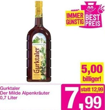 Sutterlüty Gurktaler Der Milde Alpenkräuter 0,7 Liter Angebot