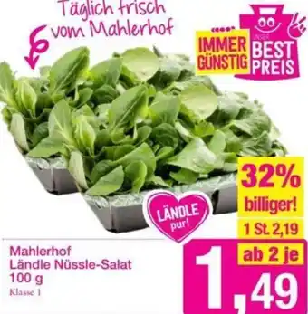 Sutterlüty Mahlerhof Ländle Nüssle-Salat 100g Angebot
