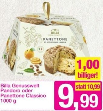 Sutterlüty Billa Genusswelt Pandoro oder Panettone Classico 1000 g Angebot
