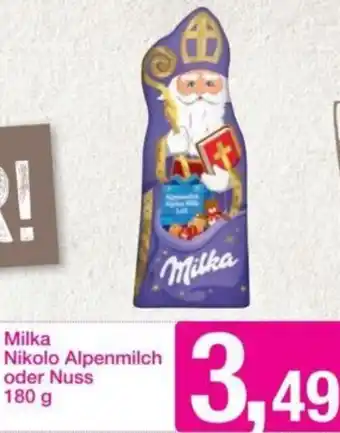 Sutterlüty Milka Nikolo Alpenmilch oder Nuss 180 g Angebot