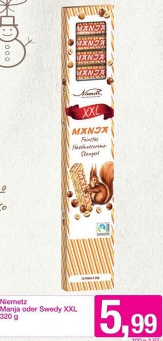 Sutterlüty Niemetz Manja oder Swedy XXL 320 g Angebot