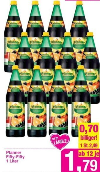 Sutterlüty Pfanner Fifty-Fifty 1 Liter Angebot