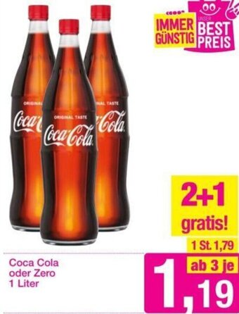 Sutterlüty Coca cola oder Zero 1 Liter Angebot