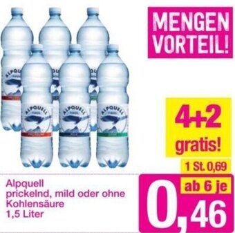 Sutterlüty Alpquell prickelnd, mild oder ohne Kohlensäure 1,5 Liter Angebot