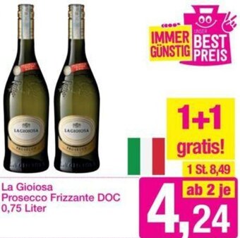 Sutterlüty La Gioiosa Prosecco Frizzante DOC 0,75 Liter Angebot