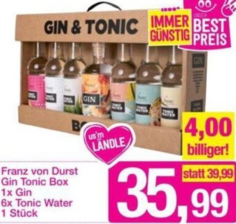 Sutterlüty Franz von Durst Gin Tonic Box 1x Gin 6x Tonic Water Angebot