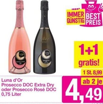 Sutterlüty Luna d'Or Prosecco DOC Extra Dry oder Prosecco Rosé DOC 0,75 Liter Angebot