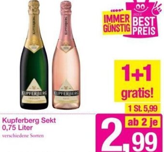 Sutterlüty Kupferberg Sekt 0,75 Liter Angebot