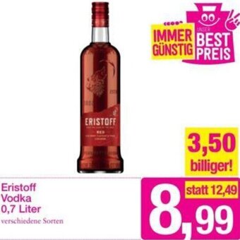 Sutterlüty Eristoff Vodka 0,7 Liter Angebot