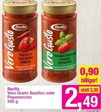 Sutterlüty Barilla Vero Gusto Basilico oder Peperoncino 300 g Angebot