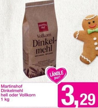 Sutterlüty Martinshof Dinkelmehl hell oder Vollkorn 1 kg Angebot