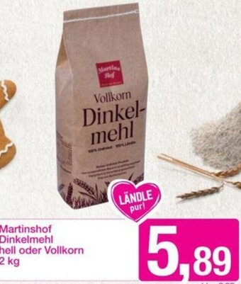 Sutterlüty Martinshof Dinkelmehl hell oder Vollkorn 2 kg Angebot