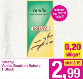 Sutterlüty Kotanyi Vanille Bourbon Schote Angebot