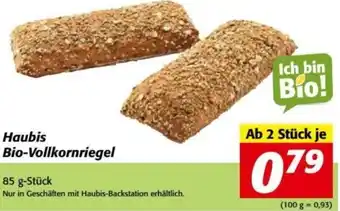 Nah&Frisch Haubis Bio-Vollkornriegel 85 g Angebot