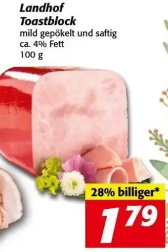 Nah&Frisch Landhof Toastblock 100 g Angebot