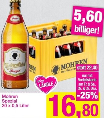 Sutterlüty Mohren Spezial 20 x 0,5 Liter Angebot