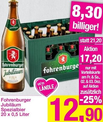 Sutterlüty Fohrenburger Jubiläum 20 x 0,5 Liter Angebot